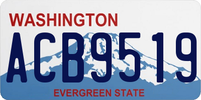 WA license plate ACB9519