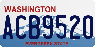 WA license plate ACB9520