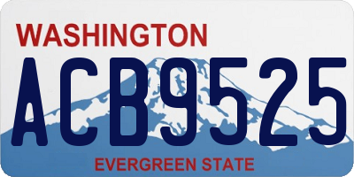 WA license plate ACB9525