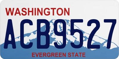 WA license plate ACB9527