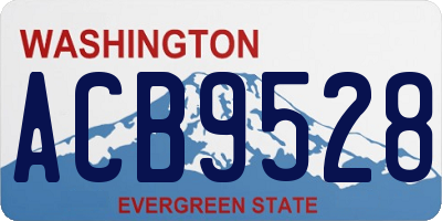 WA license plate ACB9528