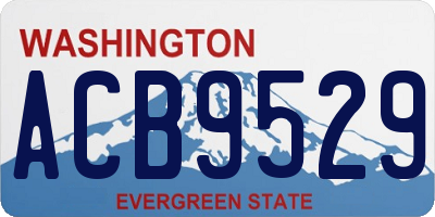 WA license plate ACB9529