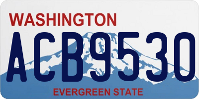 WA license plate ACB9530