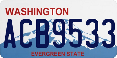 WA license plate ACB9533