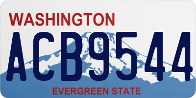 WA license plate ACB9544