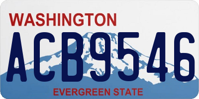 WA license plate ACB9546