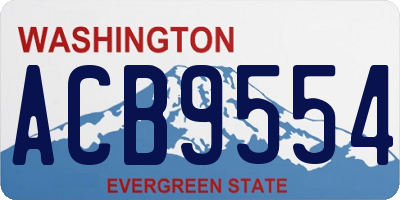 WA license plate ACB9554