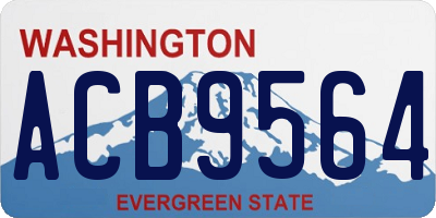 WA license plate ACB9564