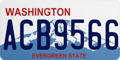 WA license plate ACB9566