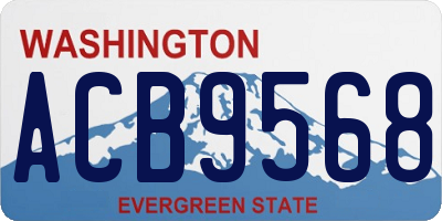 WA license plate ACB9568
