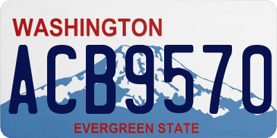 WA license plate ACB9570