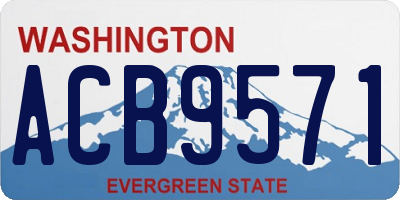 WA license plate ACB9571