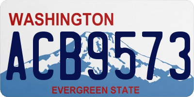 WA license plate ACB9573