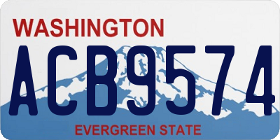 WA license plate ACB9574