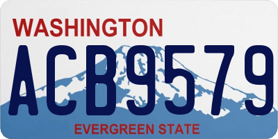 WA license plate ACB9579