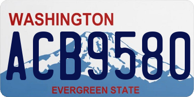 WA license plate ACB9580