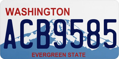 WA license plate ACB9585