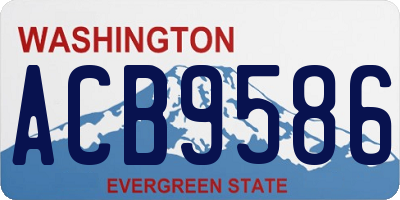 WA license plate ACB9586