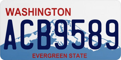WA license plate ACB9589