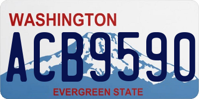 WA license plate ACB9590