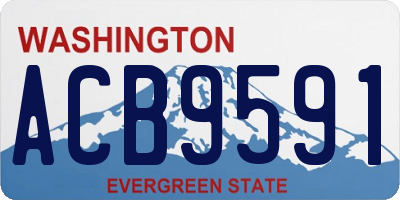 WA license plate ACB9591