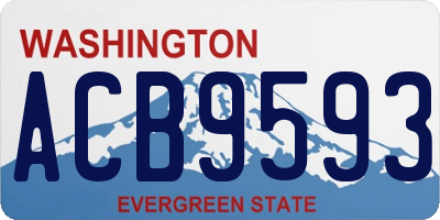 WA license plate ACB9593