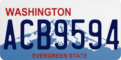 WA license plate ACB9594