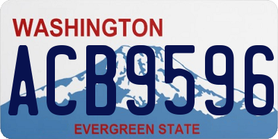WA license plate ACB9596