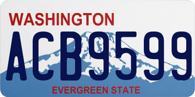 WA license plate ACB9599