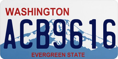 WA license plate ACB9616