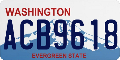WA license plate ACB9618