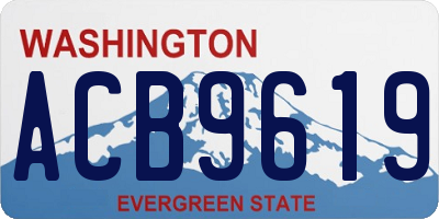 WA license plate ACB9619