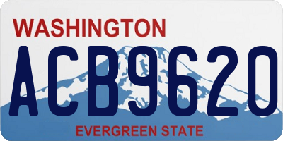 WA license plate ACB9620