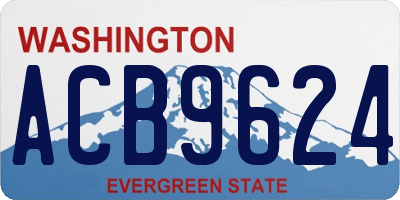 WA license plate ACB9624