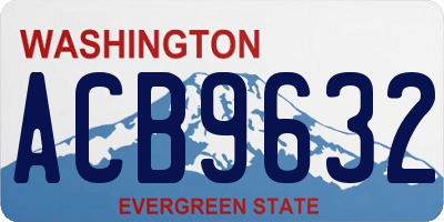 WA license plate ACB9632