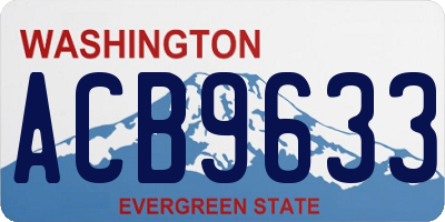 WA license plate ACB9633