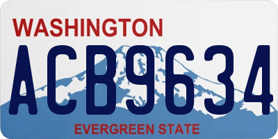WA license plate ACB9634