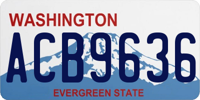 WA license plate ACB9636