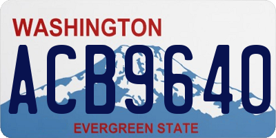 WA license plate ACB9640