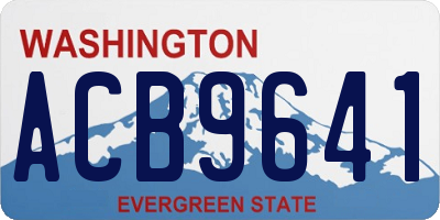 WA license plate ACB9641