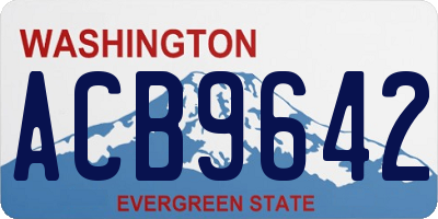 WA license plate ACB9642
