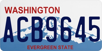 WA license plate ACB9645