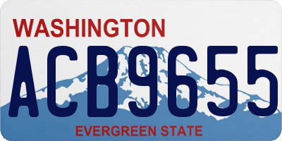 WA license plate ACB9655