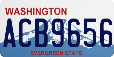 WA license plate ACB9656