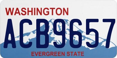 WA license plate ACB9657
