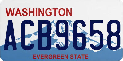WA license plate ACB9658