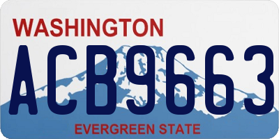 WA license plate ACB9663