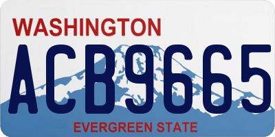 WA license plate ACB9665