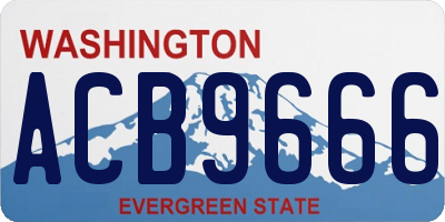 WA license plate ACB9666