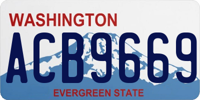 WA license plate ACB9669